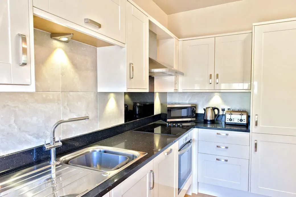 Fully equipped private apartment kitchen
